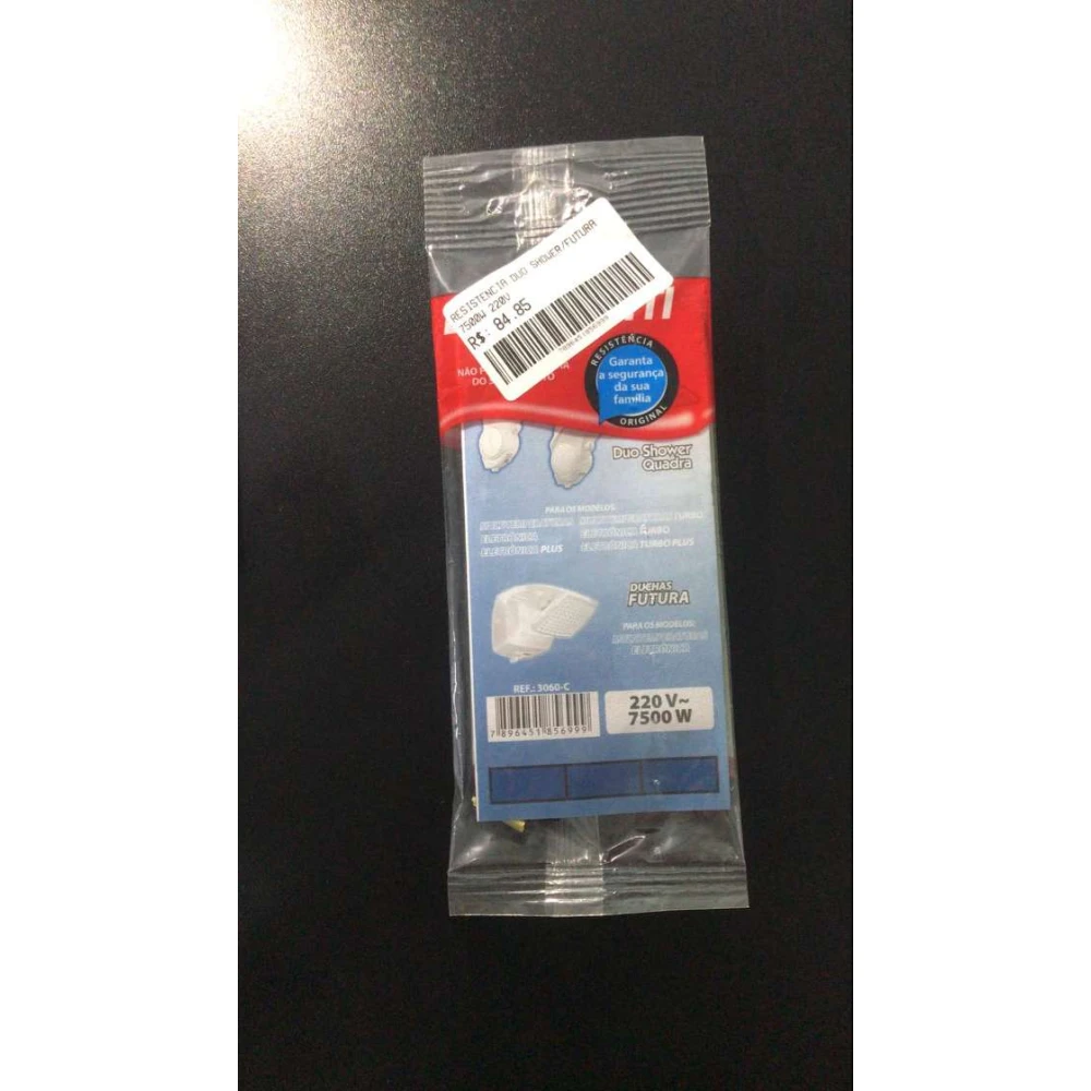 Resistência Ducha Duo Shower Futura Lorenzetti 220v 7500w Cromado 7.5 Kw